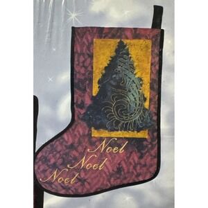 Candamar Christmas Stocking Embroidery Kit Felt Florentine Noel Fir Tree Easy